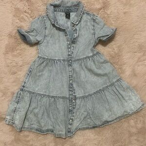 Gap flared button down denim dress